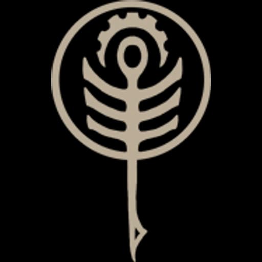 Clockwork Creature gold keyhole and branch logo