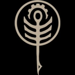 Clockwork Creature gold keyhole and branch logo