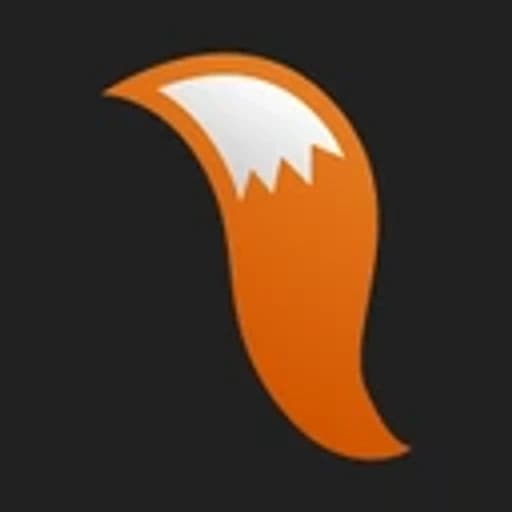 Fluffle orange fox-tail mark