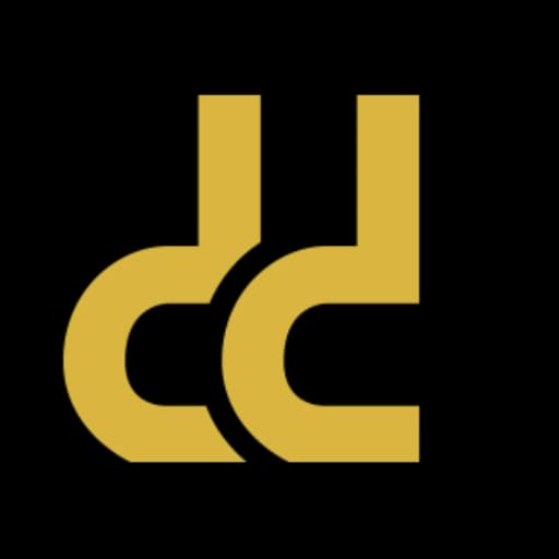 Rudderbutts gold double-d monogram